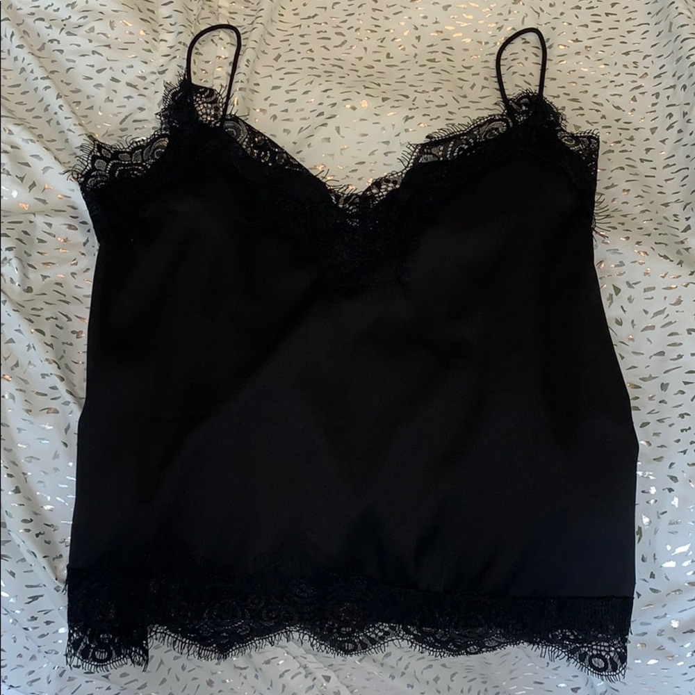 Black lace camisole